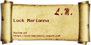 Lock Marianna névjegykártya